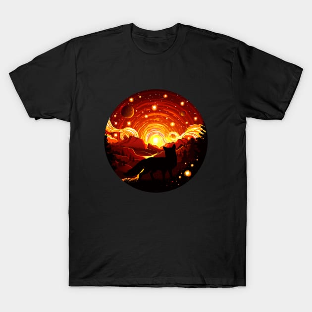 Orange Fox nature T-Shirt by Prok_Art